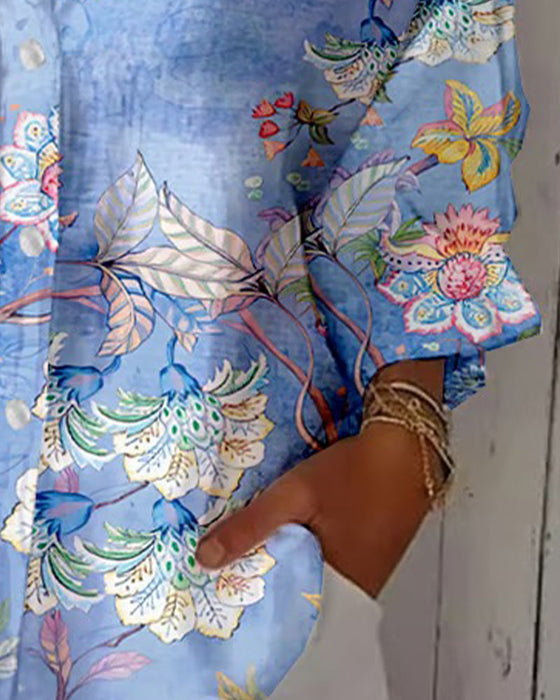 Chemise Mode Imprimé Col Rabattu