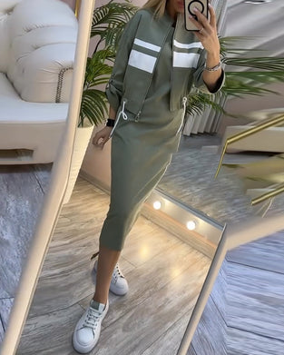 Ensemble veste décontractée sans manches et robe