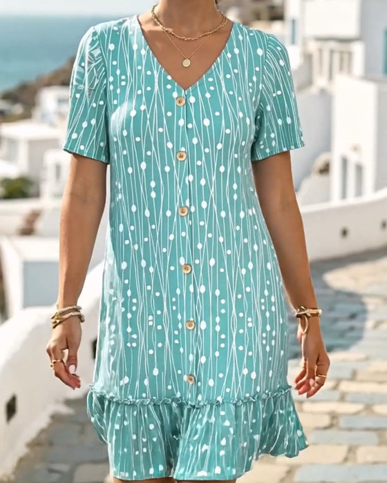 Robe Col V Ligne Col Rond