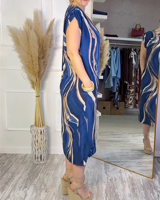 Robe Doré Motif Flowing Colonne