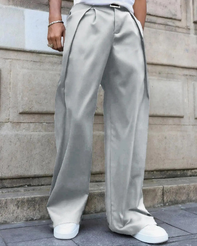 Pantalons Pojets Plissés Irréguliers