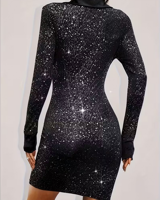 Robe Col Costume Imprimé Fête