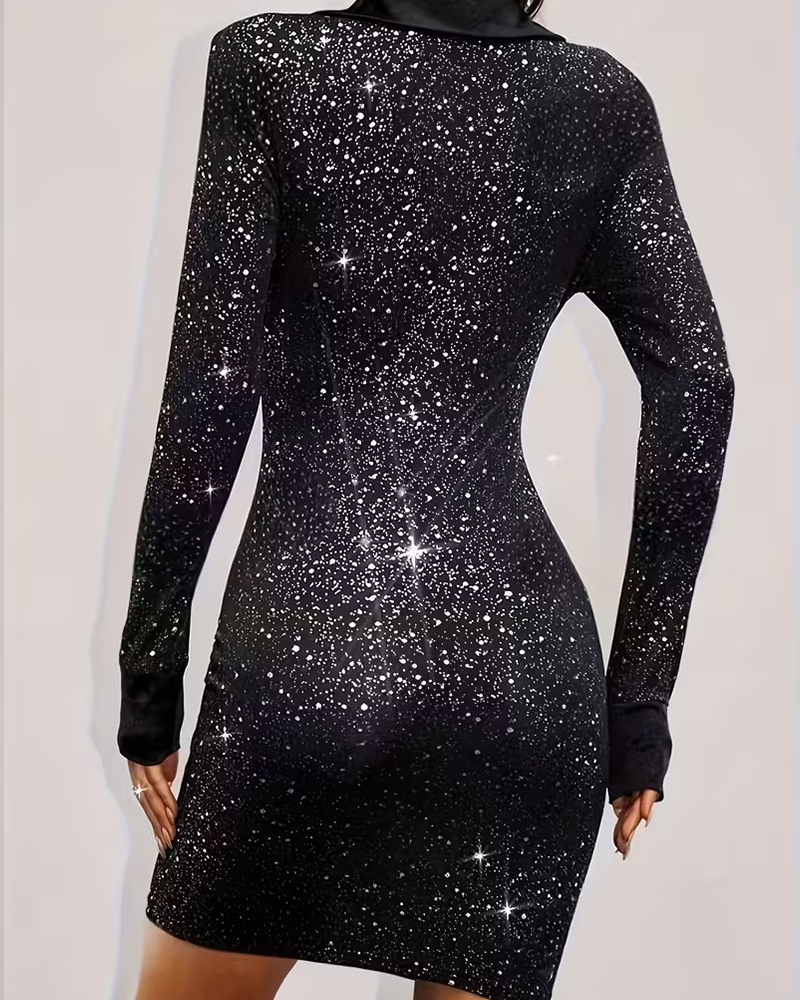 Robe Col Costume Imprimé Fête