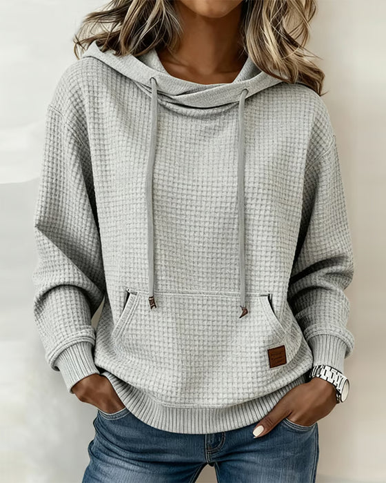 Sweat Capuche Cordon Gaufré