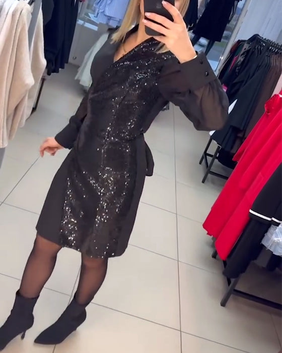 Mode Tempérament Robe Paillettes