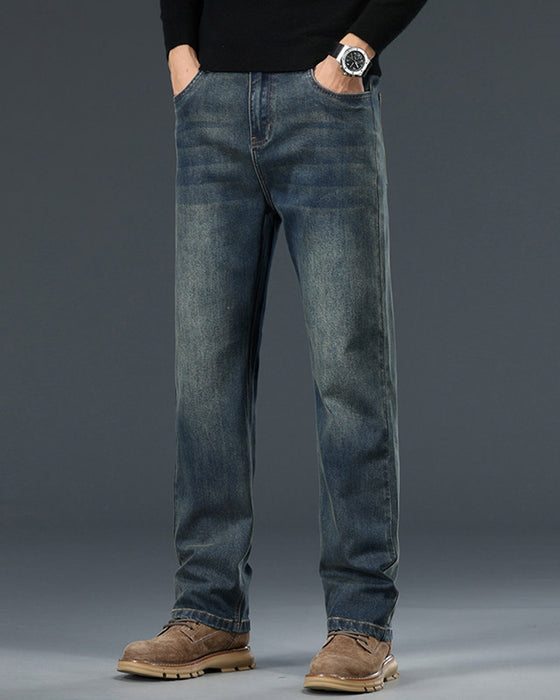 Pantalon Homme Taille Moyenne-Haute Vintage