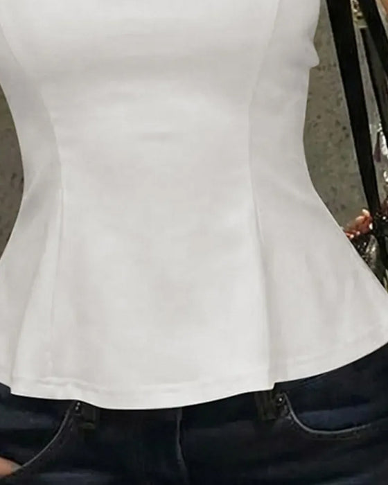Tank Tops Halter Col Carré Chic