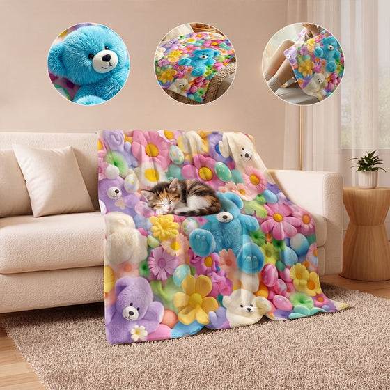 Couverture Mignon Peluche 3D Jeté