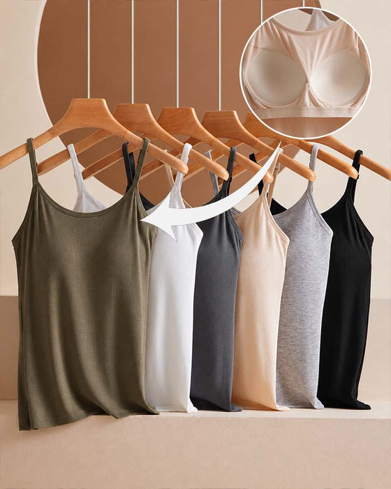 Camisole Côtes Soutien-Gorge Intégré