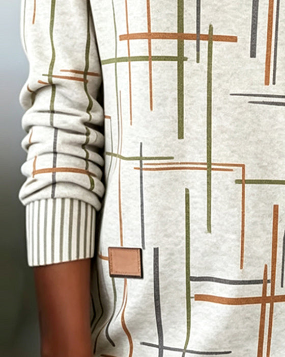 Sweatshirt Col V Ligne Fente