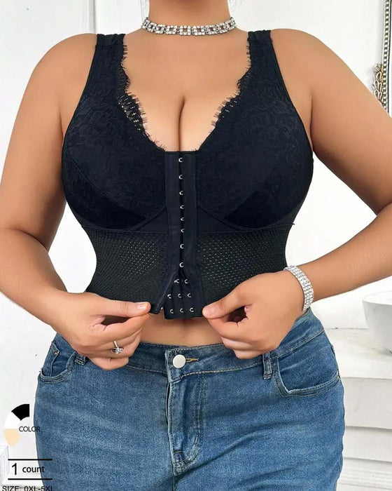 Femme Fermeture Devant Boucle Push-Up Sans Armatures Correcteur De Posture Soutien-Gorge