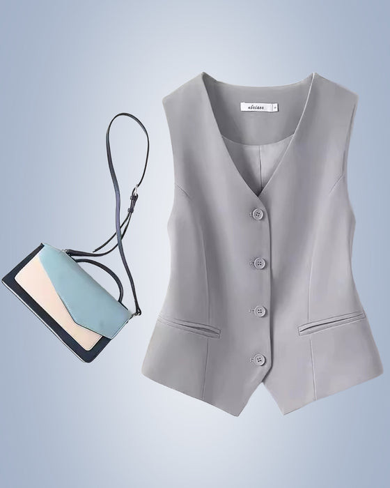 Veste de costume pour femme de couleur unie