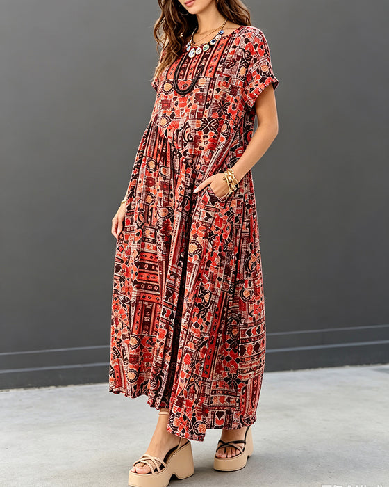 Robe Décontractée Manches Courtes