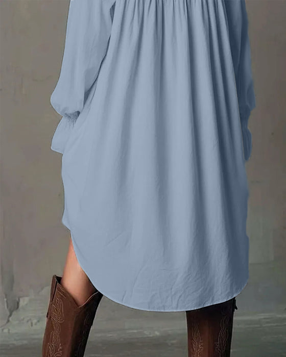 Robe À Panneaux En Dentelle Et Manches Ballon