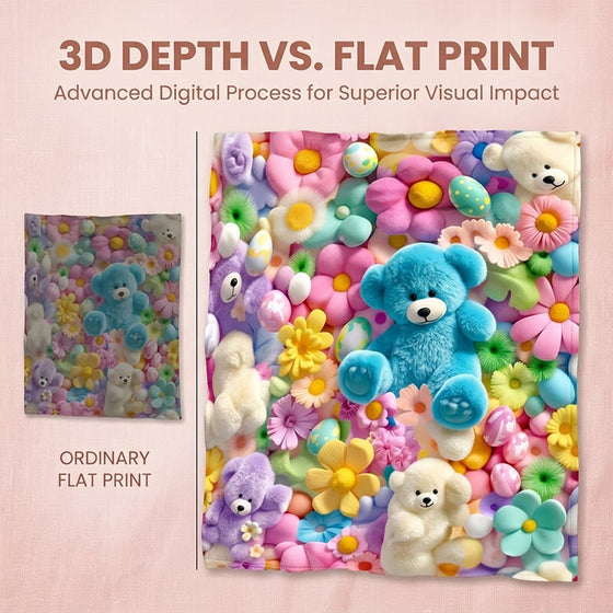 Couverture Mignon Peluche 3D Jeté