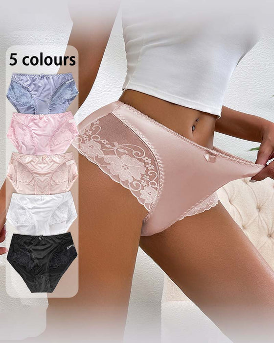 Culotte Femme Élégant Satin Dentelle