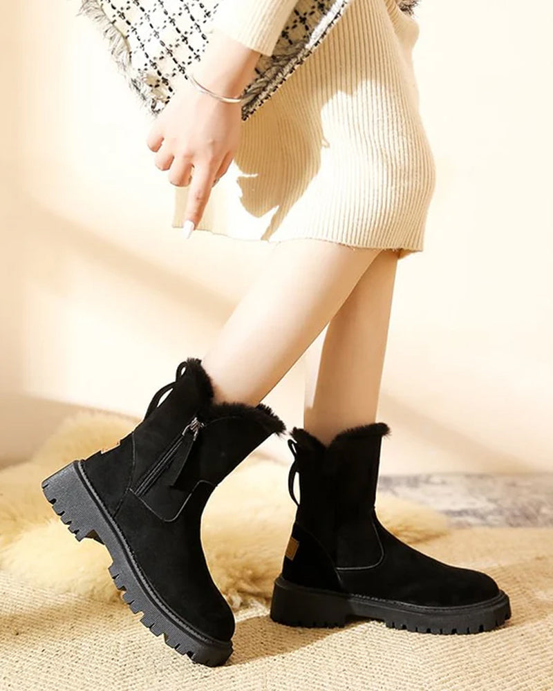 Bottes D’Hiver Pour Femme Avec Doublure En Polaire