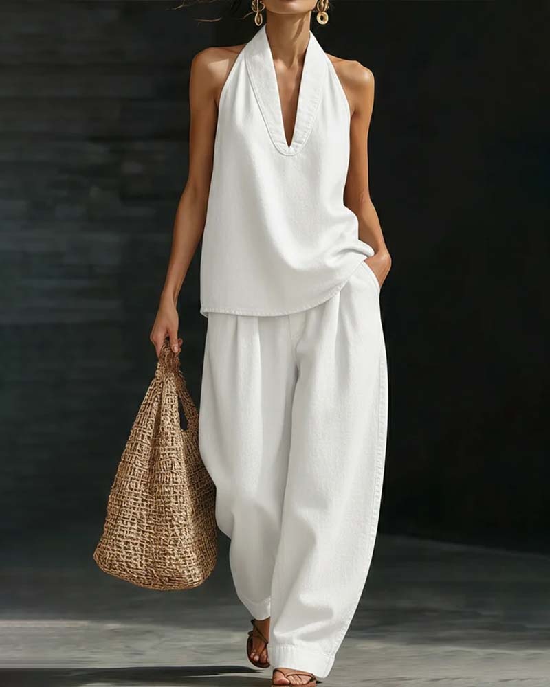 Set Mode Col Halter Jean