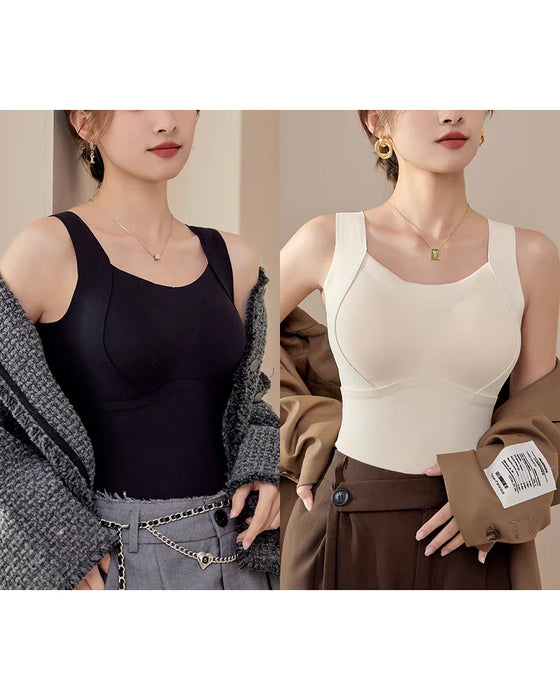 Bra Femmes Maillots De Corps Thermiques Avec Intégré