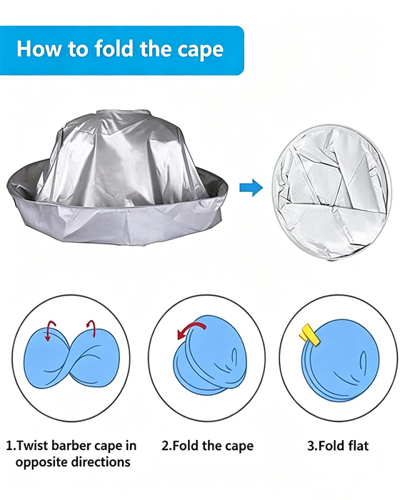✂🧹 Cape De Coupe De Cheveux Avec Récupérateur