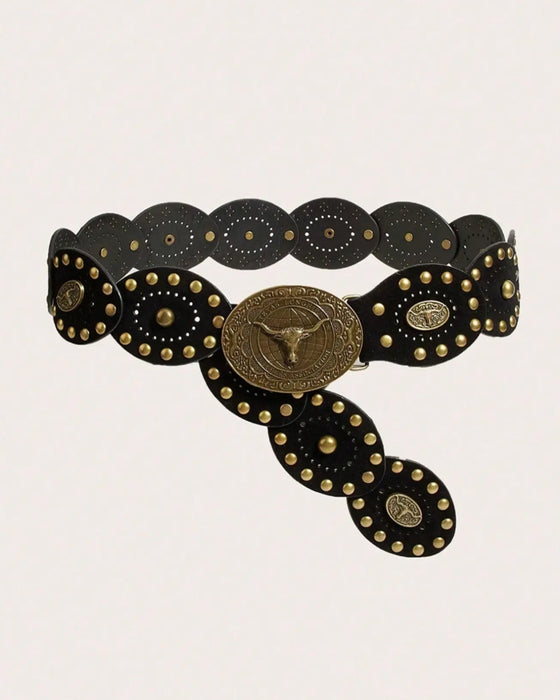Ceinture Vintage Cuir Boucle