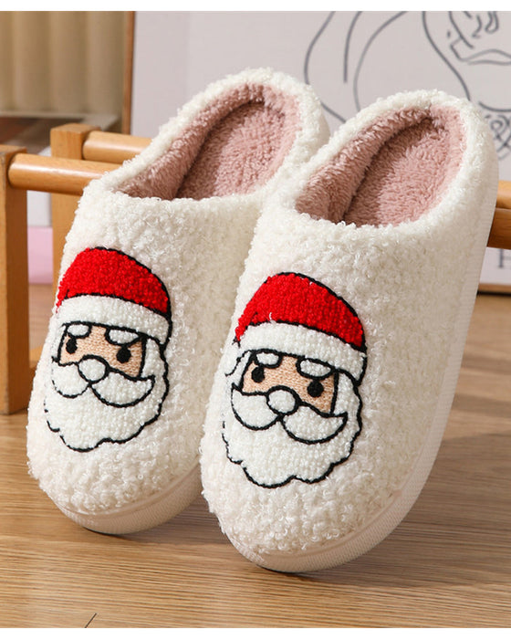 Chaussons chauds en peluche imprimés pour la maison