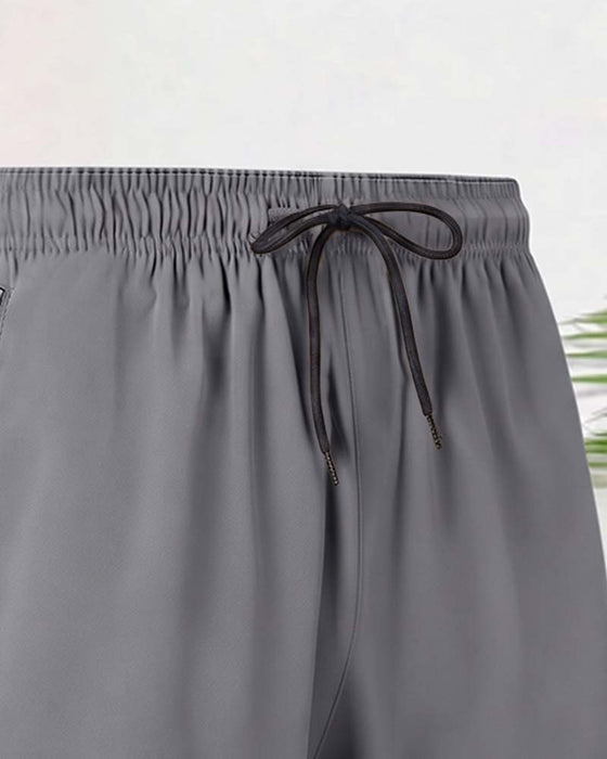 Short Cordon Fermeture Éclair Taille Élastique