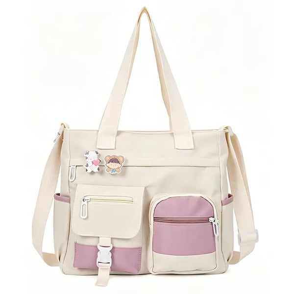 Sac Spacieux Toile Tote Compartiments