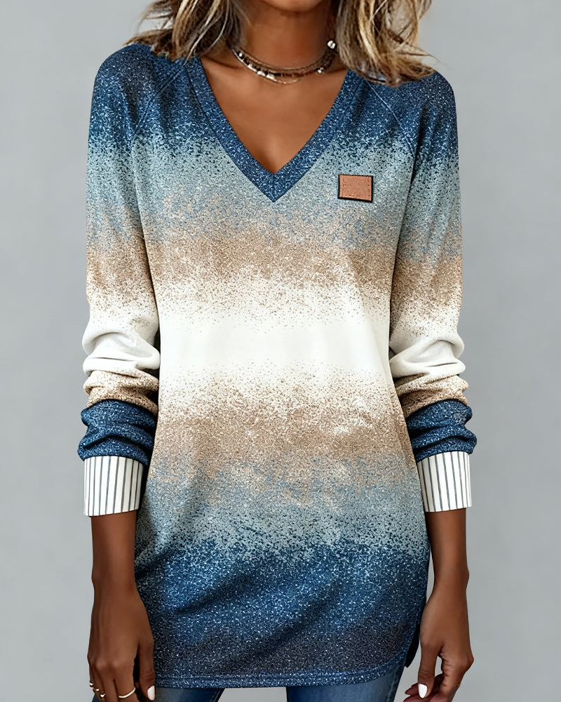 Haut À Col En V Et Manches Raglan