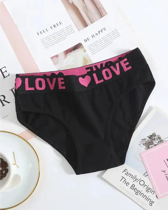 Culotte Imprimé Cœur Taille Basse