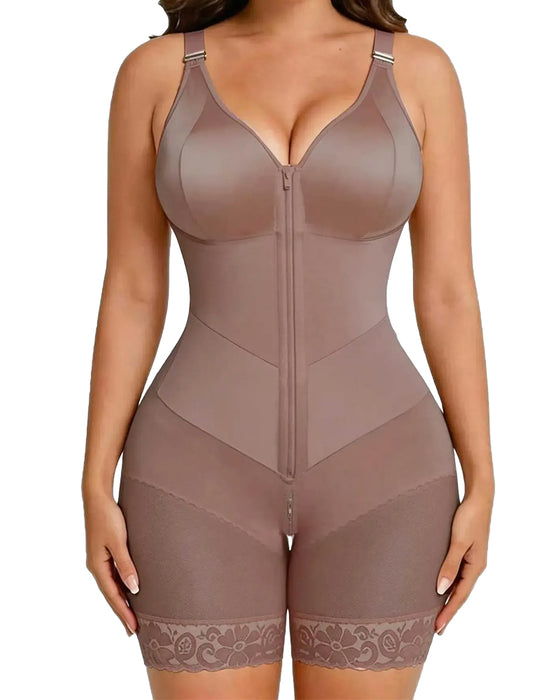Body Gainant Femme Fermeture Éclair Dentelle Contrôle Du Ventre