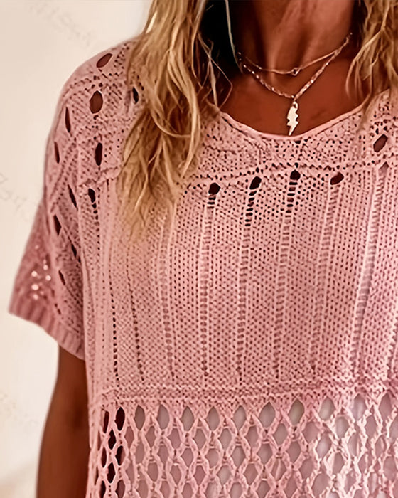 Pullover Col Rond Découpé
