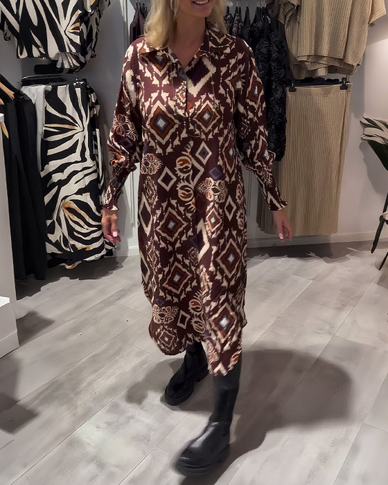 Robe Chemise À Motif Losanges