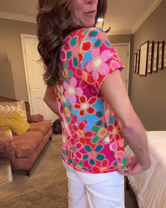 T-Shirt Slim Fit Manches Courtes Imprimé