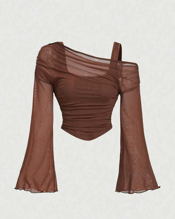 Chemisier Maille Volanté Manche Longue Cami