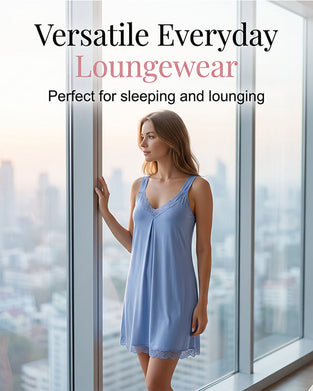 Robe De Sommeil Unie En Dentelle