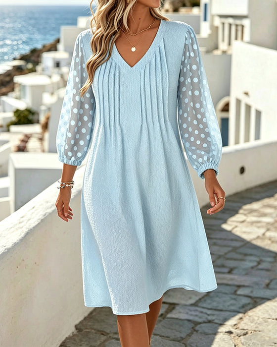 Robe Col V Élégante A-Ligne