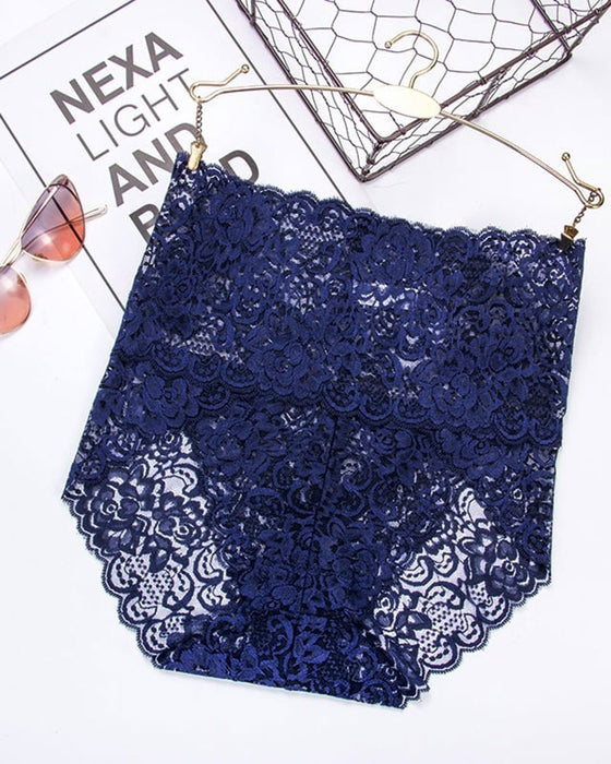 Culotte Haute Taille Jolie Dentelle