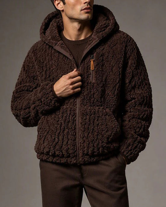 Homme Manteau À Capuche Fermeture Éclair