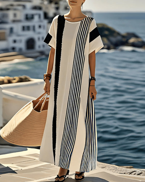 Robe Rayure Imprimé