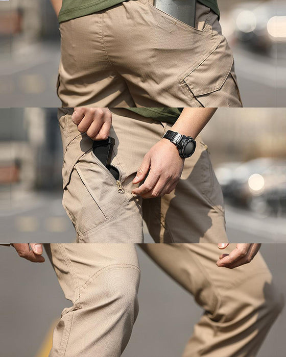 Pantalon Homme Tactique Pantalon Cargo, Multi-Poche Respirant Durable Travail Randonnée