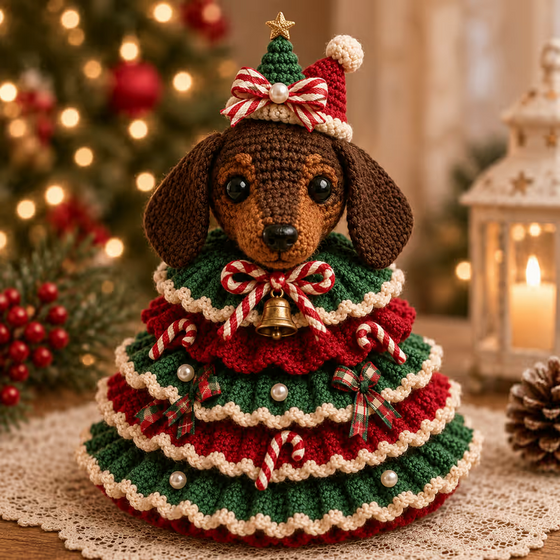 🎄 Kit DIY Arbre De Noël Animaux Au Crochet