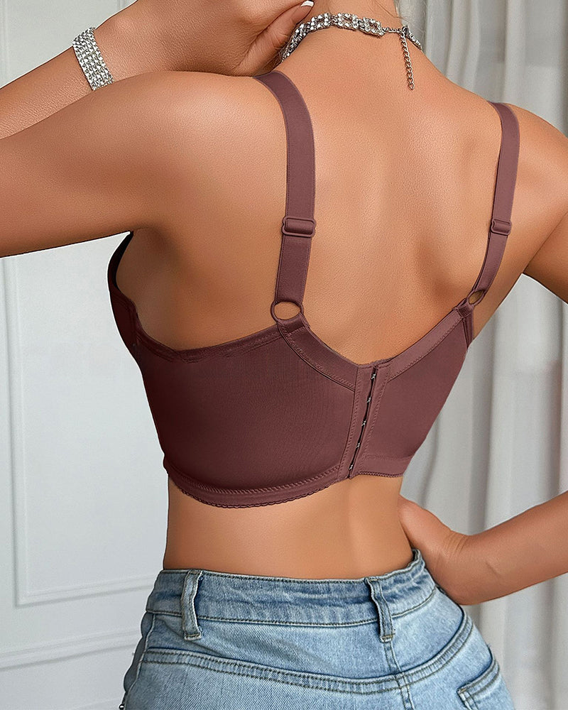 Soutien-Gorge Brodé Fine Bonnet Grande Taille