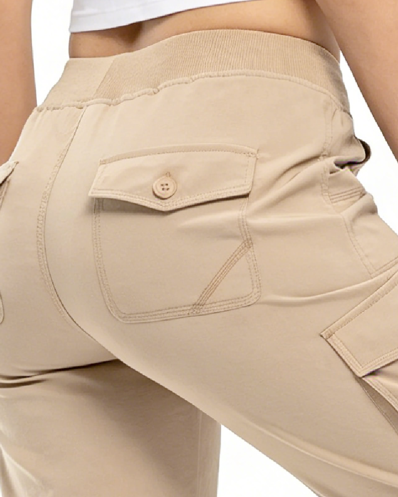 Pantalon Décontracté Court Multi-Poche Randonnée