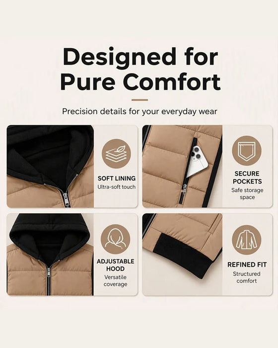 Manteau À Capuche Polaire Chaud