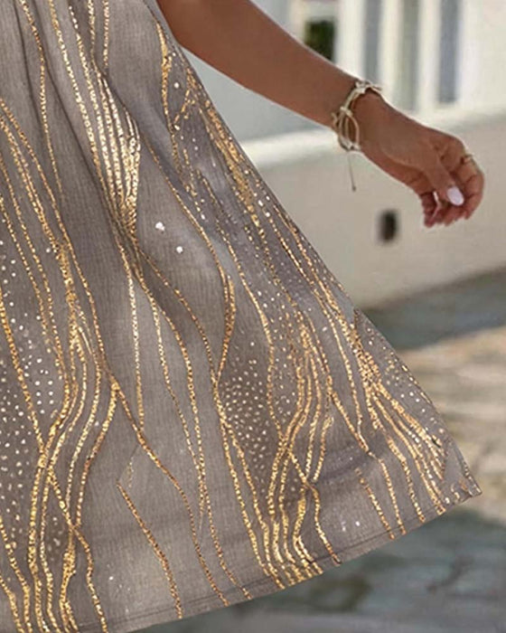 Robe Col V Ligne Sans Manches
