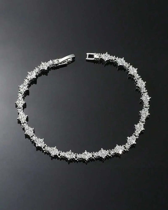 Bracelet Classique Étincelant Zircone Cubique Commémoratif