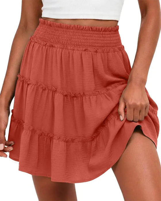 Bas Taille Élastique Avec Short Intégré