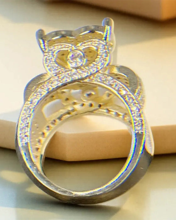 Pave Bague Cœur Set pour Femme