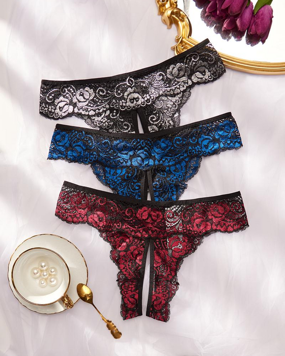 Culotte Femme Doux Confortable Respirant Dentelle Pour Toutes Saisons